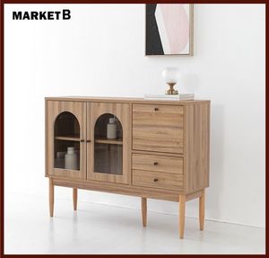 (韓国 MARKET B) POLABO ガラス扉 大容量収納キャビネット 1275