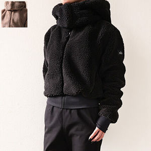 Alo Yoga ボアジャケット フード付き Foxy Sherpa Jacket W4493