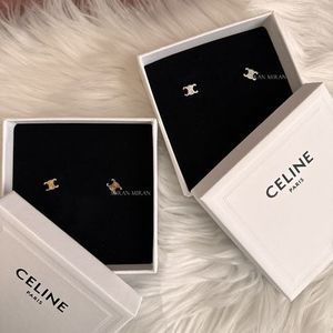 【CELINE】トリオンフ スタッズ / ゴールドフィニッシュ ブラス