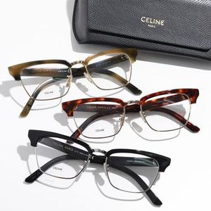 CELINE メガネ CL50026U ブロー型 ハーフリム サーモント