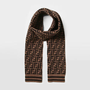 ★FENDI★フェンディFF ロゴ ウール マフラー JUQ017 ALQU F0QT2