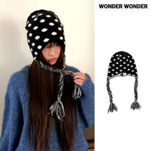 【WONDER WONDER】Madi Dot Earflaps Knit Beanie