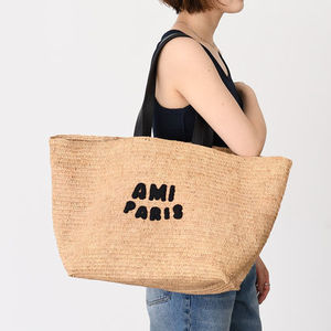 【国内即発】AMI ALEXANDRE MATTIUSSI ラフィア トートバッグ