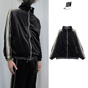 【IONSEOUL】Track Ferendi Velvet Velour Tape Zip Up 5JH026