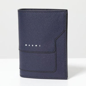 MARNI 二つ折り財布 PFMI0046U0 LV520 サフィアーノカーフスキン