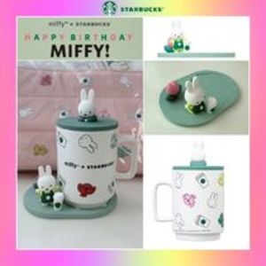 【韓国スタバ】x Miffy★Miffy Figure Mug 355ml + Coaster Set