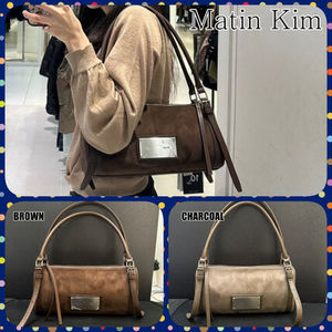 【Matin Kim】SUEDE BUCKLE STRAP SHOULDER BAG