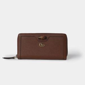 GUCCI グッチ ダイアナ バンブー ラウンドジップ 長財布