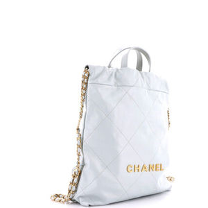 【在庫手元】シャネル 22 チェーン バックパック ミディアム