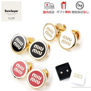 【国内発送】MIUMIU 5J09122 ロゴ ピアス ギフト包装可