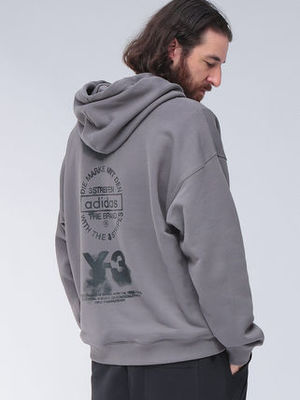 Y-3 プルオーバーパーカー グラフィックロゴ