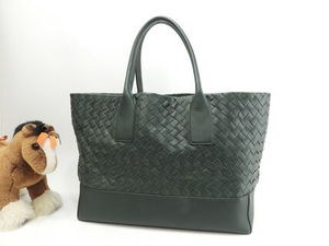 ボッテガヴェネタ トートバッグ大 中イントレチャート レザー緑