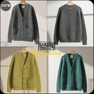 [MARITHE]★ 韓国人気★HAIRY OVERFIT V NECK CARDIGAN