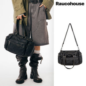 【Raucohouse】Old vintage multi-pocket leather bag