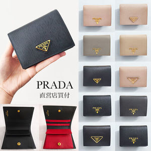【直営店買付】 PRADA コンパクト二つ折り財布