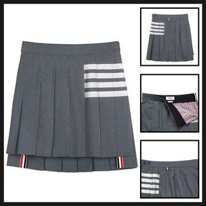 ★送料関税込★THOM BROWNE 平織り 4BAR プリーツミニスカート
