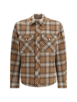 MONCLER CHECKED WOOL OVERSHIRT