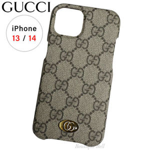 国内即発!グッチ GGスプリーム iPhone14 ケース ベージュ
