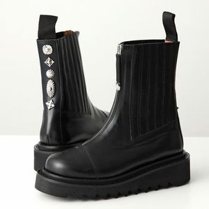 TOGA PULLA ショートブーツ AJ1207 レザー ジップ