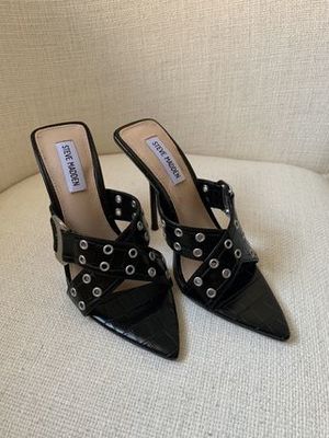 手持ち在庫! Steve Madden クロコ型押し ピンヒール サンダル