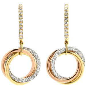 カルティエ ピアス トリニティ セミパヴェ ダイヤ