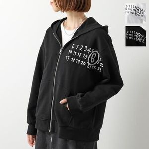 MM6 KIDS パーカー M60872 MM02X ジップアップ コットン