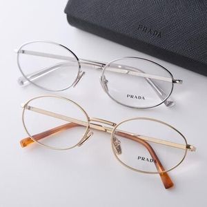 PRADA メガネ VPR A57 オーバル型 メタルフレーム