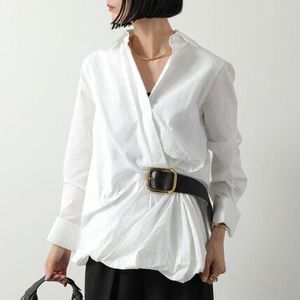 LOEWE シャツ S540Y05XAF 長袖 ブラウス ベルト付き
