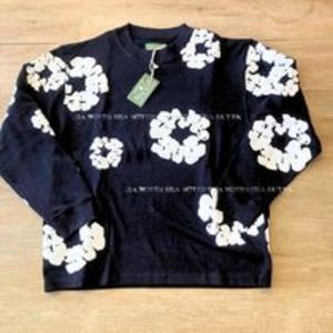 大人気【Denim Tears】コットンリース柄 ロングスリーブ Tシャツ