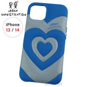 国内即発!UrbanSophistication iPhone13/14ケース 青ハート