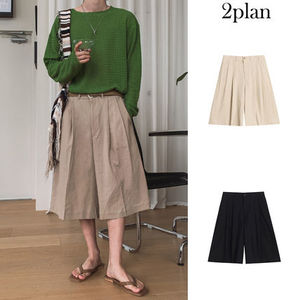 【2plan】Bernice Linen Bermuda Pants