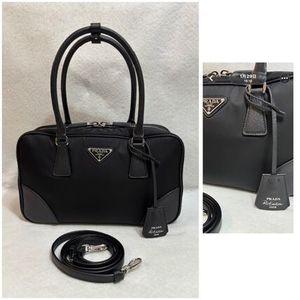 PRADA♪Re-Edition1978ナイロン&SAFFIANOショルダートート1BB115