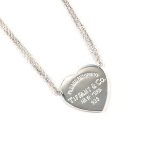 ティファニー ネックレス ハート タグ ダブル チェーン