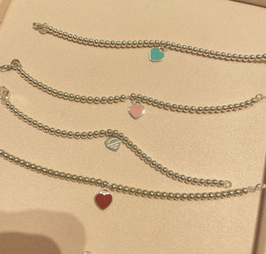 【Tiffany】 ハート タグ ビーズ ブレスレット