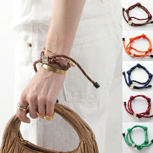 MIUMIU ブレスレット 5IB538 3L74 コード ロゴメタル