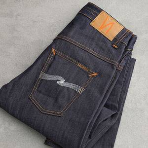 nudie Jeans デニムパンツ Thin Finn Dry Ecru Embo 110268