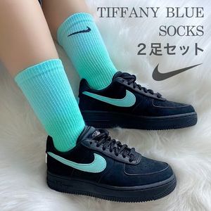 ★NIKE★送関込★美しいティファニーブルーのソックス★