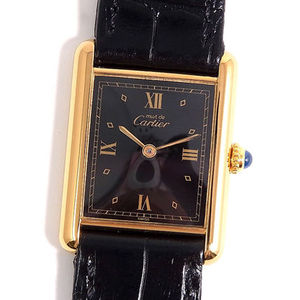 カルティエ マストタンク LM ブラック レディース クォーツ 時計