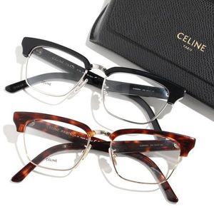 CELINE メガネ CL50026U ブロー型 ハーフリム サーモント