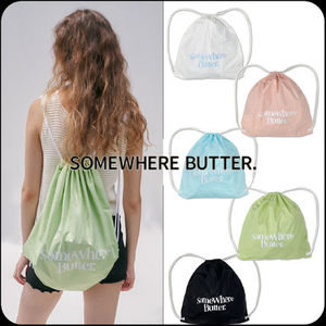 [SOMEWHERE BUTTER]★wave nylon string bag