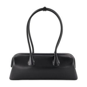 Boat Wide Shoulder Bag - Osoi - Leather - Black