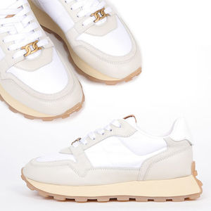 TOD'S トッズ  ケイト レザー&ファブリック スニーカー