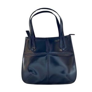 marie claire マリクレール レザー ブラック ハンドバッグ