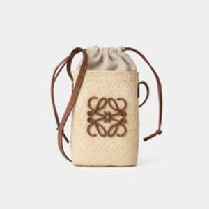 LOEWE スクエアポケット(イラカヤシ&カーフ)ナチュラル/タン