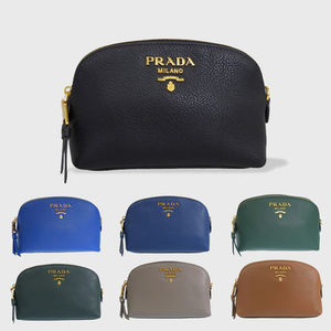 PRADA プラダ VITELLO DAINO レザー ポーチ【送料0/国内即発】