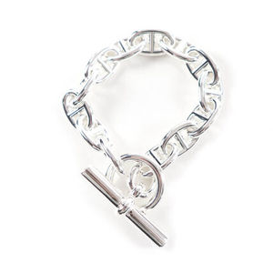 極美品 HERMES シェーヌダンクルMM ブレスレット AG925