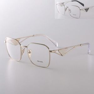 PRADA メガネ VPR A51 ポリゴン型 メタルフレーム