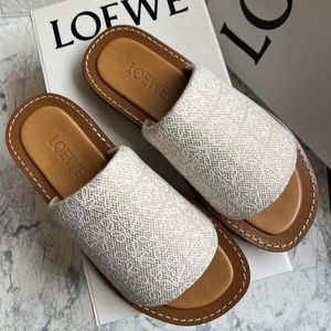 【LOEWE】アナグラム ジャカード スライド サンダル Natural