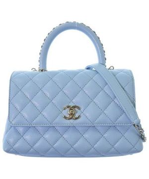 CHANEL シャネル ハンドバッグ 水色 - 4500124F0004