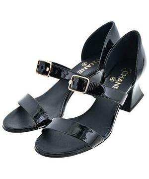 CHANEL シャネル サンダル 黒 EU39(25.5cm位) 4100124O0048
